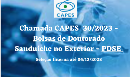 Chamada CAPES Edital nº 30/2023 – Programa Institucional de Doutorado-Sanduíche no Exterior (PDSE)