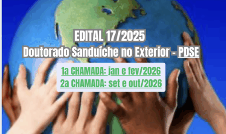 Edital CAPES No. 17/2025 –  Bolsas de Doutorado Sanduíche no Exterior (PDSE)